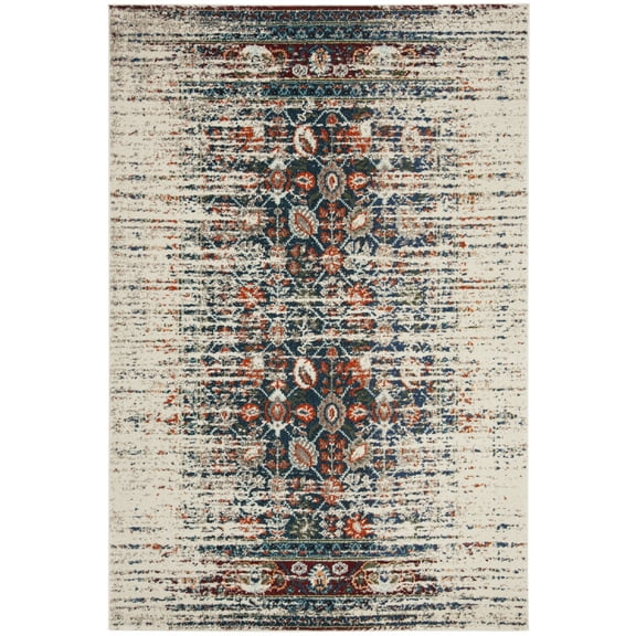 SAFAVIEH Monaco Annabelle Vintage Area Rug, Ivory/Blue, 5'1" x 7'7"