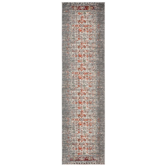 SAFAVIEH Monaco Annabelle Vintage Runner Rug, Grey/Ivory, 2'2" x 8'