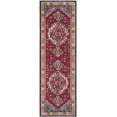 thumbnail image 1 of SAFAVIEH Monaco Ashley Floral Bordered Runner Rug, Red/Turquoise, 2'3" x 7', 1 of 6