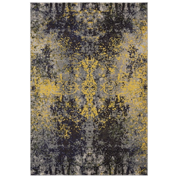 SAFAVIEH Monaco Bojan Abstract Area Rug, Grey/Multi, 4' x 5'7"