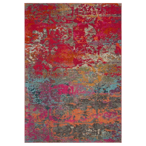 SAFAVIEH Monaco Bojan Abstract Colorful Area Rug, Fuchsia/Blue, 5'1" x 7'7"