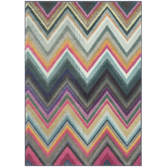 SAFAVIEH Monaco Breana Chevron Area Rug, Multi, 4' x 5'7"