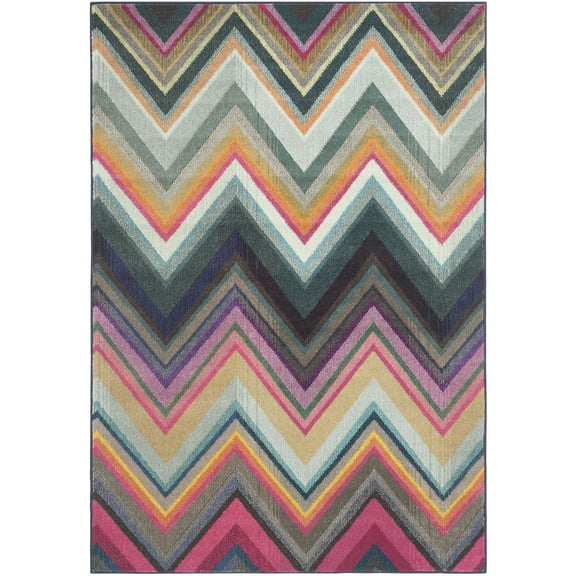 SAFAVIEH Monaco Breana Chevron Area Rug, Multi, 6'7" x 9'2"