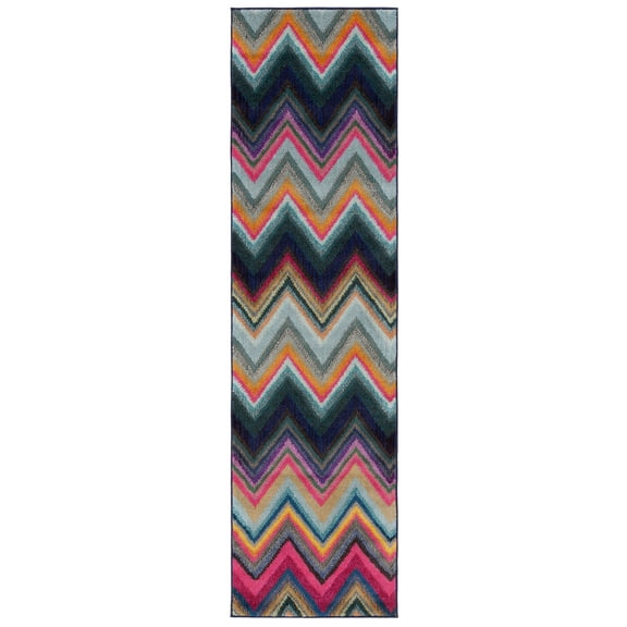 SAFAVIEH Monaco Breana Chevron Runner Rug, Multi, 2'2" x 12'