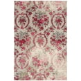 thumbnail image 1 of SAFAVIEH Monaco Cyan Floral Area Rug, Ivory/Pink, 4' x 5'7", 1 of 9