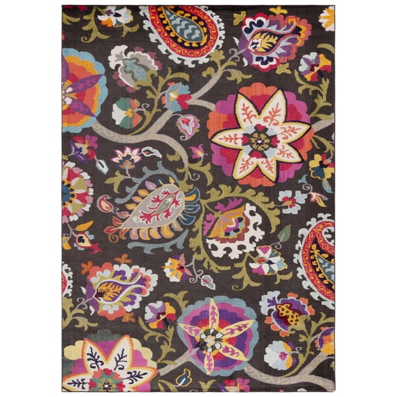 SAFAVIEH Monaco Damian Floral Area Rug, Brown/Multi, 8' x 11'