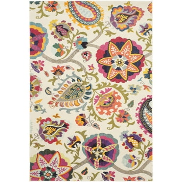 SAFAVIEH Monaco Damian Floral Area Rug, Ivory/Multi, 2'2" x 4'