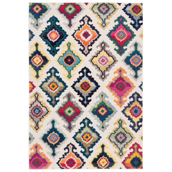SAFAVIEH Monaco Darwin Abstract Area Rug, Ivory/Multi, 5'1" X 7'7"