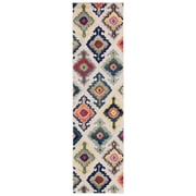 SAFAVIEH Monaco Darwin Abstract Runner Rug, Ivory/Multi, 2'2" X 8'