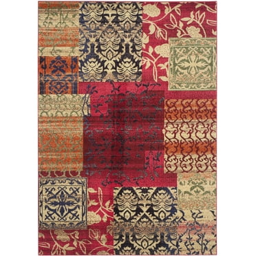 SAFAVIEH Monaco Deacon Damask Area Rug, Multi, 6'7" x 9'2"