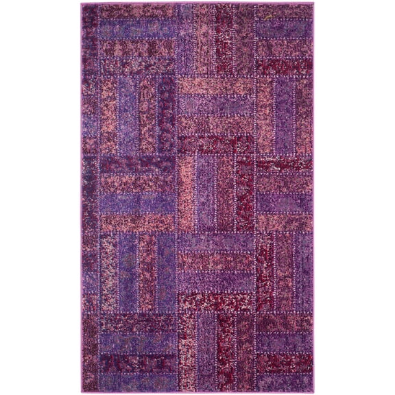 SAFAVIEH Monaco Dermot Geometric Area Rug, Purple/Multi, 3' x 5'