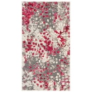 SAFAVIEH Monaco Driskoll Abstract Area Rug, Grey/Fuchsia, 2'2" x 4'