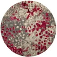 thumbnail image 1 of SAFAVIEH Monaco Driskoll Abstract Area Rug, Grey/Fuchsia, 6'7" x 6'7" Round, 1 of 6