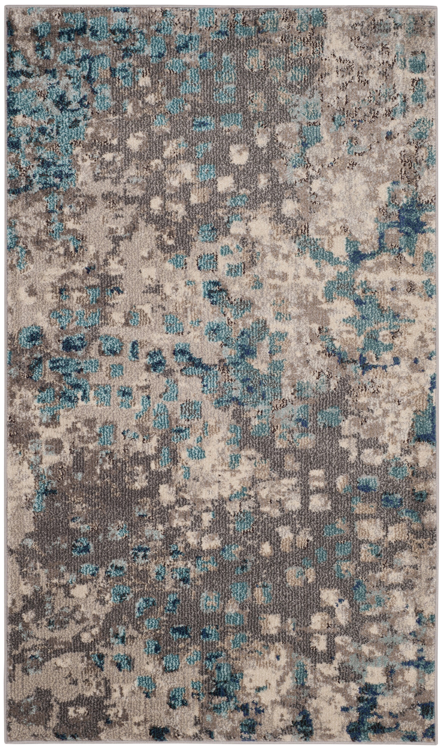 SAFAVIEH Monaco Driskoll Abstract Area Rug, Grey/Light Blue, 3' x 5'