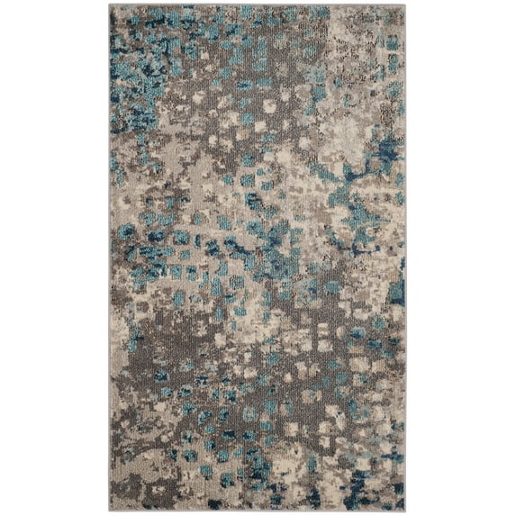 SAFAVIEH Monaco Driskoll Abstract Area Rug, Grey/Light Blue, 3' x 5'