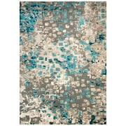 SAFAVIEH Monaco Driskoll Abstract Area Rug, Grey/Light Blue, 8' x 11'
