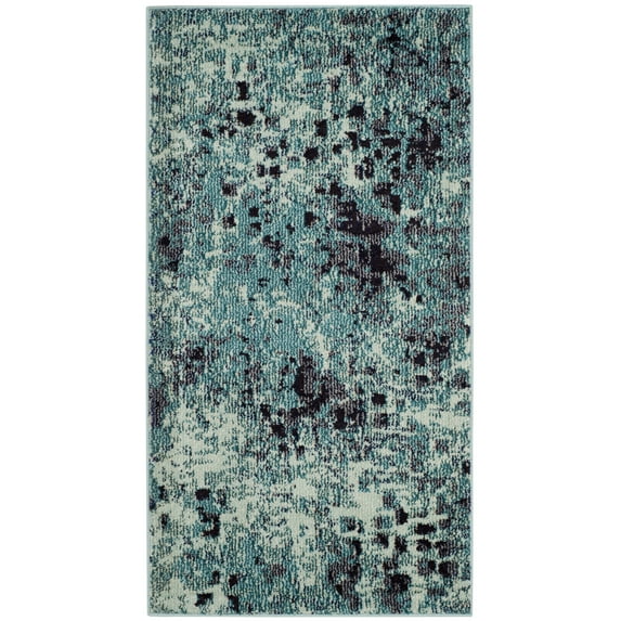 SAFAVIEH Monaco Driskoll Abstract Area Rug, Light Blue/Multi, 2'2" x 4'