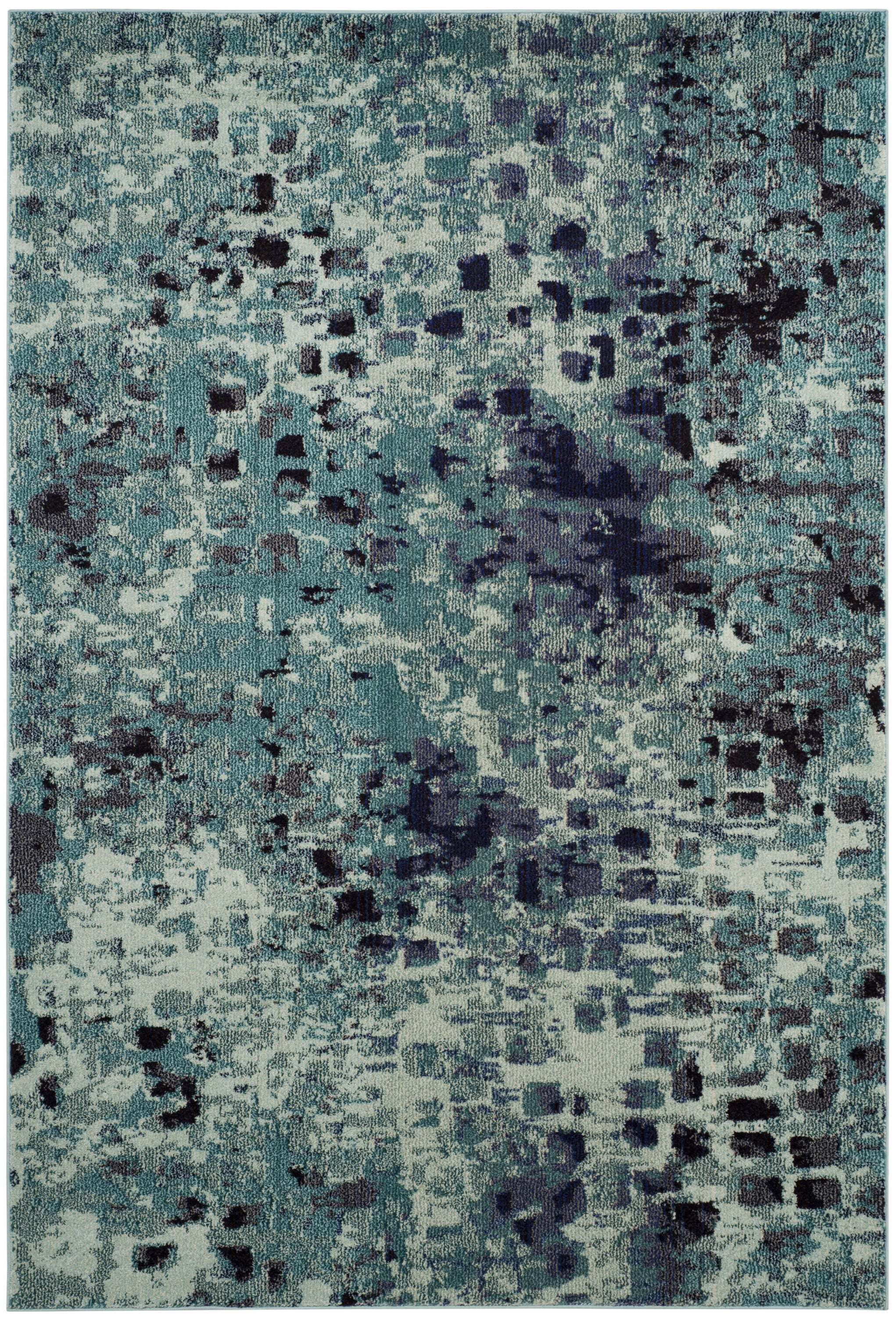 SAFAVIEH Monaco Driskoll Abstract Area Rug, Light Blue/Multi, 4' x 5'7"