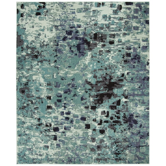 SAFAVIEH Monaco Driskoll Abstract Area Rug, Light Blue/Multi, 8' x 10'