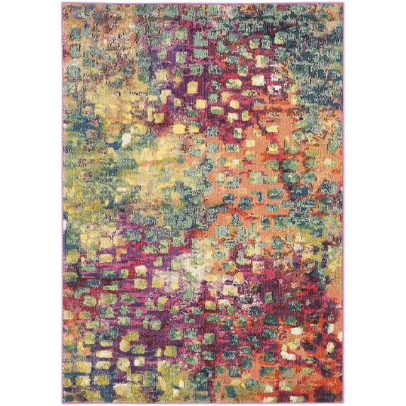 SAFAVIEH Monaco Driskoll Abstract Area Rug, Pink/Multi, 4' x 5'7"