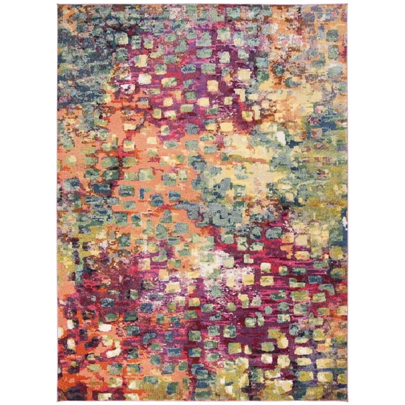 SAFAVIEH Monaco Driskoll Abstract Area Rug, Pink/Multi, 8' x 11'