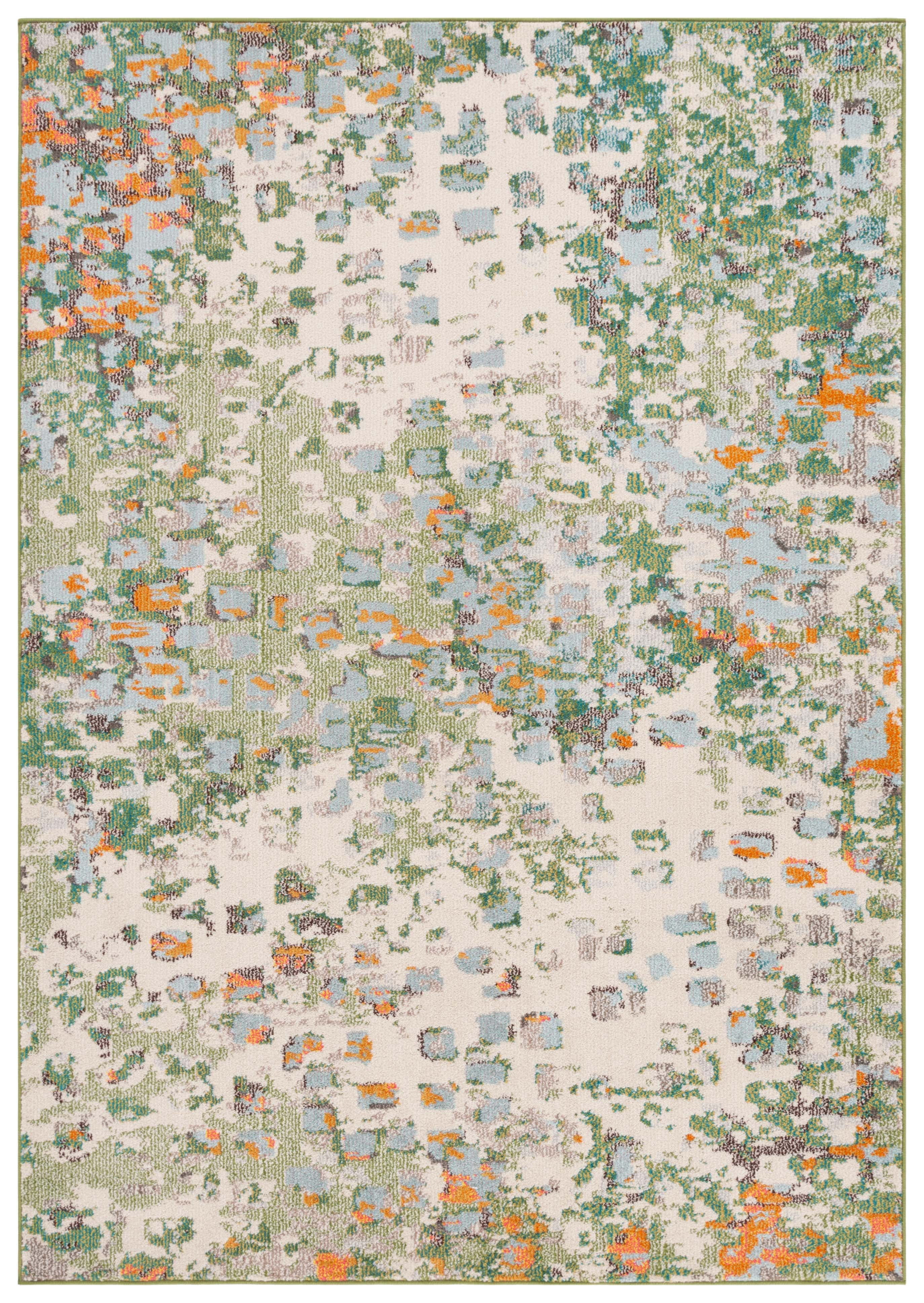 SAFAVIEH Monaco Driskoll Abstract Area Rug, Sage/Rust, 5'1" x 7'6"