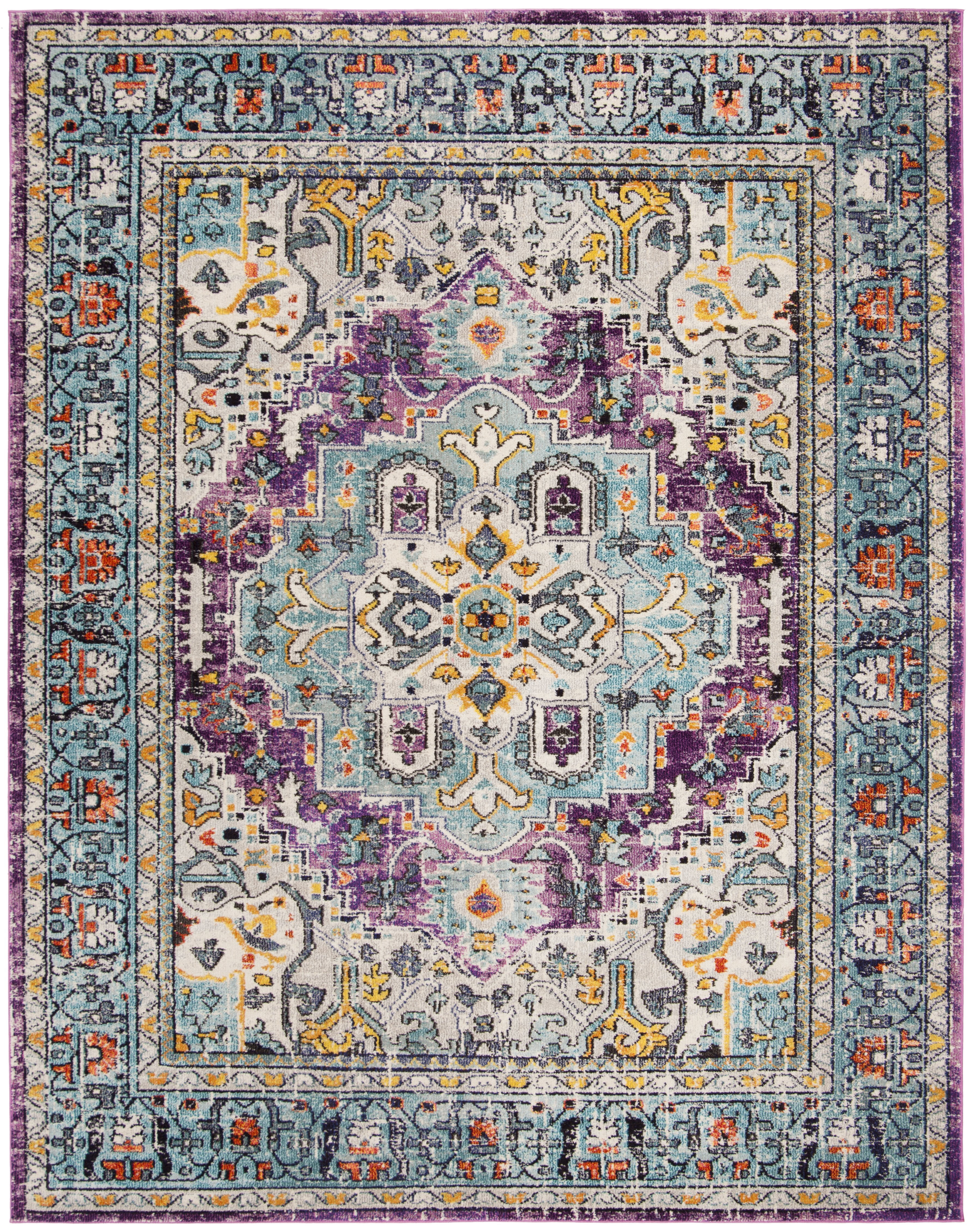 SAFAVIEH Monaco Durward Oriental Area Rug, Violet/Light Blue, 9' x 12'