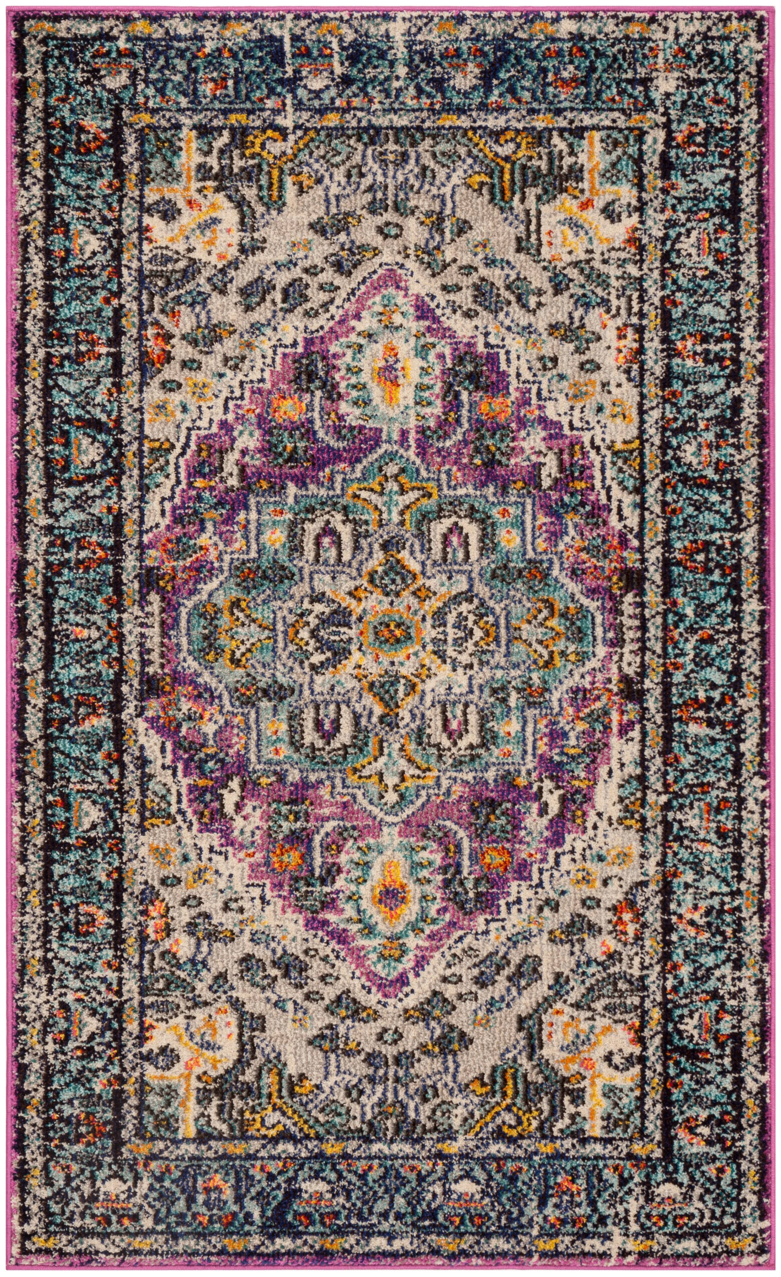 SAFAVIEH Monaco Durward Traditional Area Rug, Violet/Light Blue, 3' x 5 ...
