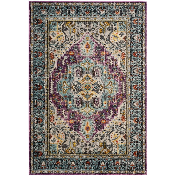 SAFAVIEH Monaco Durward Traditional Area Rug, Violet/Light Blue, 8' x 10'