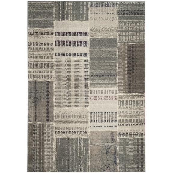 SAFAVIEH Monaco Eanna Geometric Area Rug, Grey/Multi, 4' x 5'7"