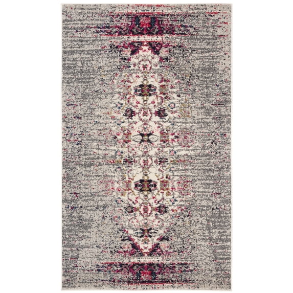 SAFAVIEH Monaco Elsdon Abstract Area Rug, Grey/Ivory, 3' x 5'