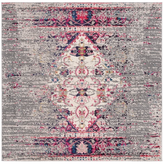 SAFAVIEH Monaco Elsdon Abstract Area Rug, Grey/Ivory, 9' x 9' Square