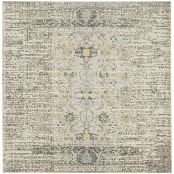 SAFAVIEH Monaco Elsdon Abstract Area Rug, Grey/Multi, 6'7" x 6'7" Square