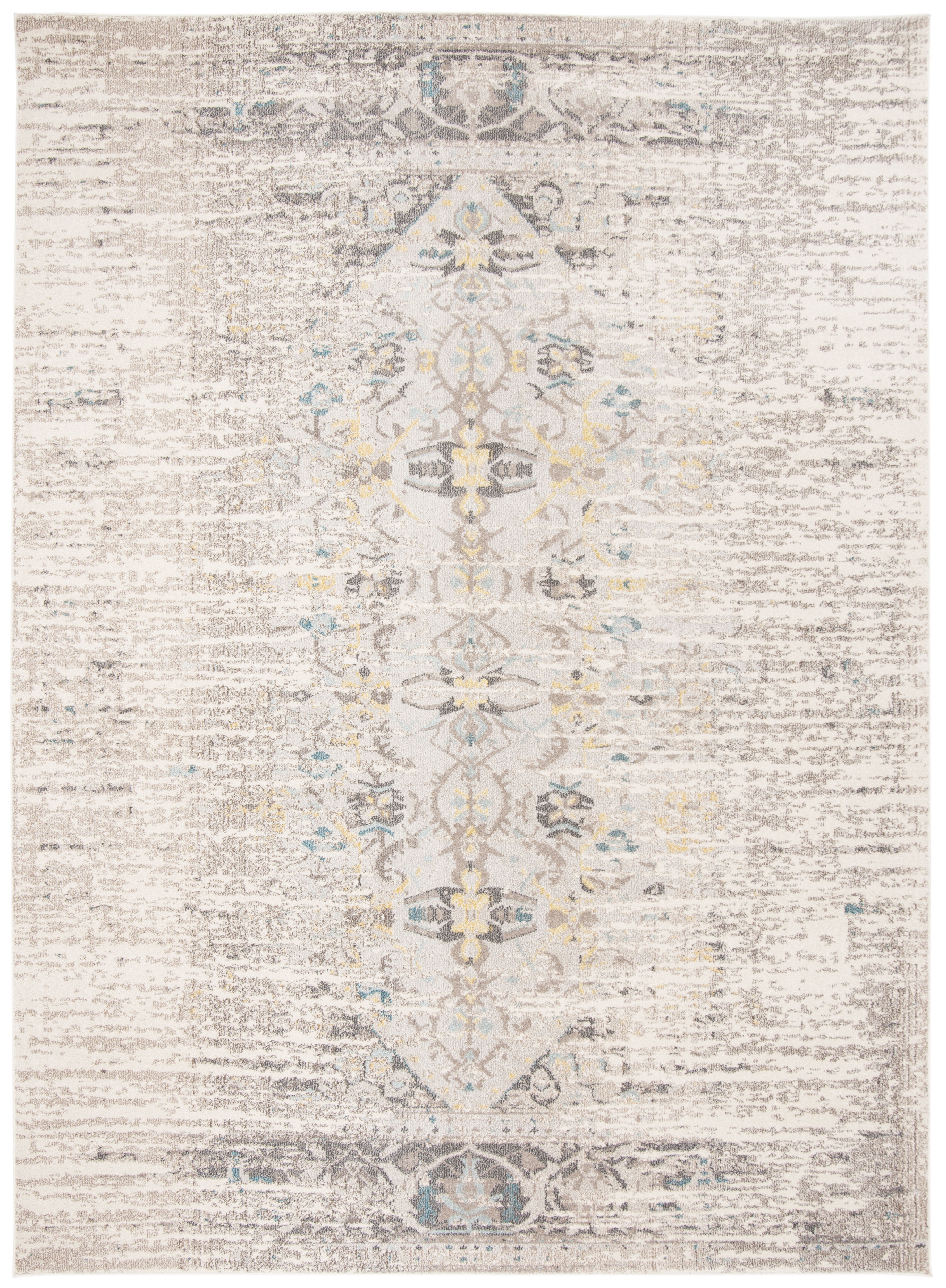 Boho-Chic Grey Multi Synthetic 8' x 10' Hand-Knotted Area Rug