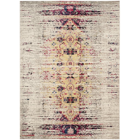 SAFAVIEH Monaco Elsdon Abstract Area Rug, Ivory/Pink, 10' x 14'
