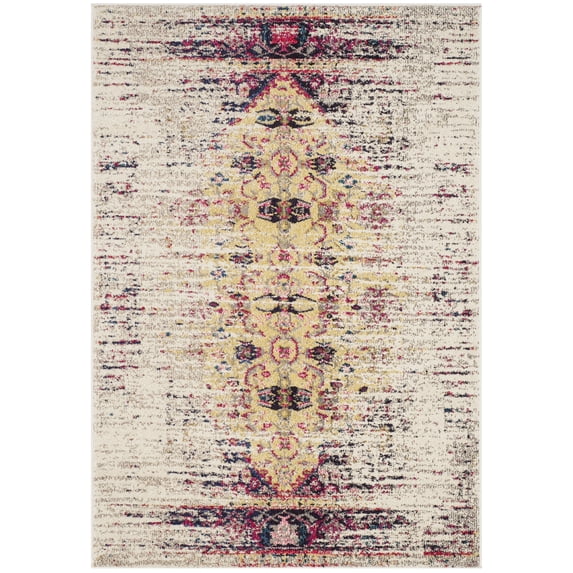 SAFAVIEH Monaco Elsdon Abstract Area Rug, Ivory/Pink, 4' x 5'7"
