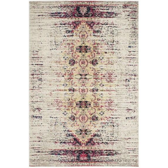 SAFAVIEH Monaco Elsdon Abstract Area Rug, Ivory/Pink, 5'1" x 7'7"