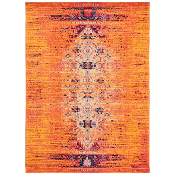 SAFAVIEH Monaco Elsdon Abstract Area Rug, Orange/Multi, 10' x 14'
