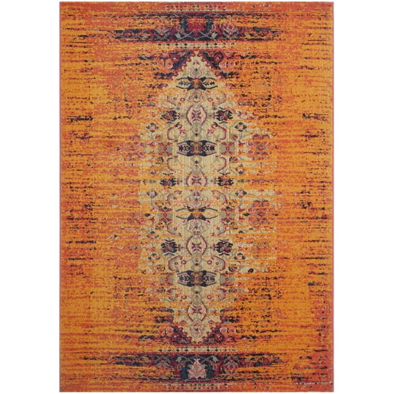 SAFAVIEH Monaco Elsdon Abstract Area Rug, Orange/Multi, 3' x 5'