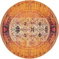 thumbnail image 1 of SAFAVIEH Monaco Elsdon Abstract Area Rug, Orange/Multi, 6'7" x 6'7" Round, 1 of 6