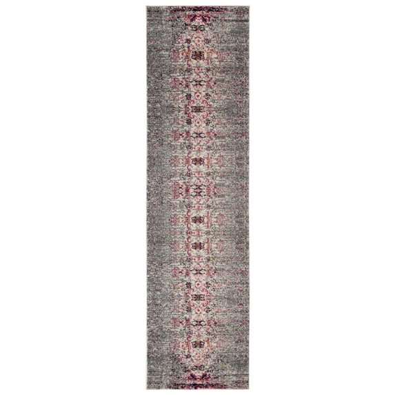 SAFAVIEH Monaco Elsdon Abstract Runner Rug, Grey/Ivory, 2'2" x 12'