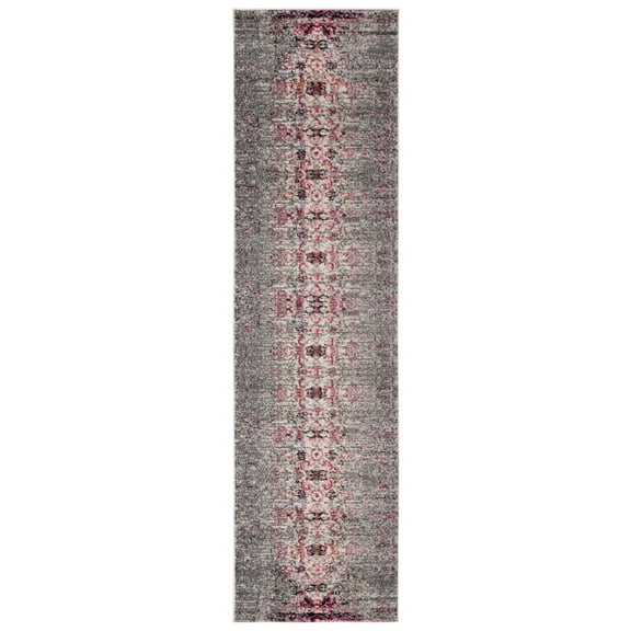 SAFAVIEH Monaco Elsdon Abstract Runner Rug, Grey/Ivory, 2'2" x 20'