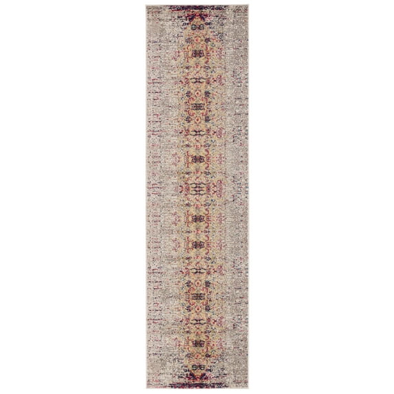 SAFAVIEH Monaco Elsdon Abstract Runner Rug, Ivory/Pink, 2'2" x 14'