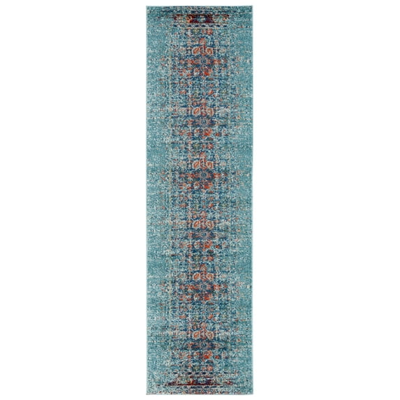 SAFAVIEH Monaco Elsdon Abstract Runner Rug, Orange/Multi, 2'2" x 12'