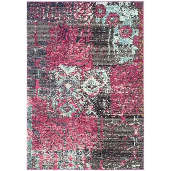 SAFAVIEH Monaco Farran Abstract Area Rug, Pink/Multi, 4' x 5'7"