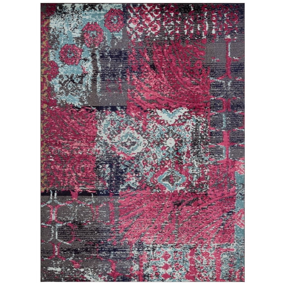 SAFAVIEH Monaco Farran Abstract Area Rug, Pink/Multi, 9' x 12'