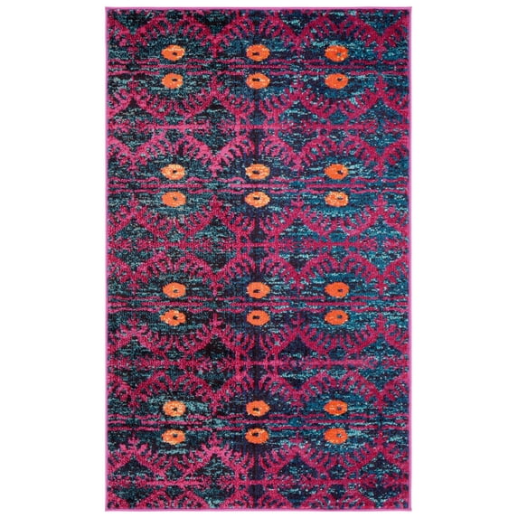 SAFAVIEH Monaco Flannery Geometric Area Rug, Pink/Multi, 3' x 5'