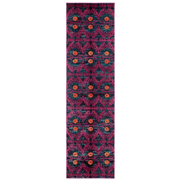 SAFAVIEH Monaco Flannery Geometric Runner Rug, Pink/Multi, 2'2" x 8'