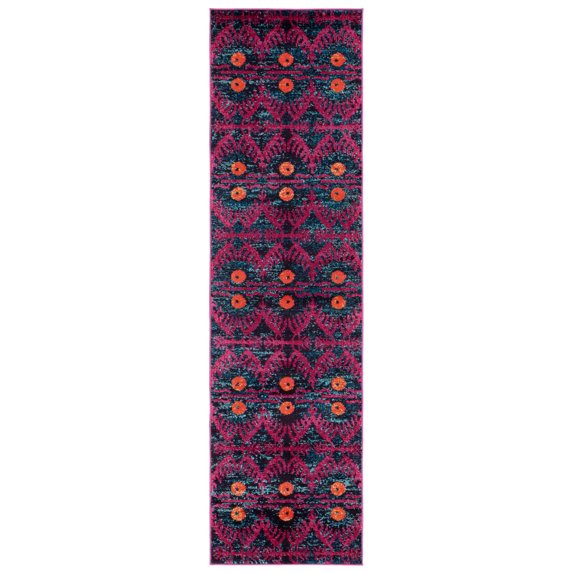 SAFAVIEH Monaco Flannery Geometric Runner Rug, Pink/Multi, 2'3" x 12'