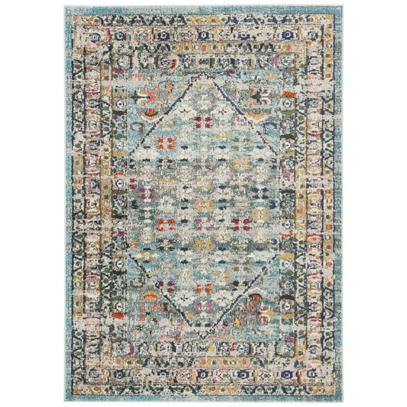 SAFAVIEH Monaco Garnet Abstract Area Rug, Blue/Light Grey, 2'2" x 4'